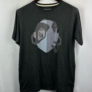 Gray Graphic T-Shirt Popfunk Retro Size L